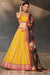 Sweet Yellow-Black Sequins Thread Work Bridal Lehenga Choli With Dupatta
