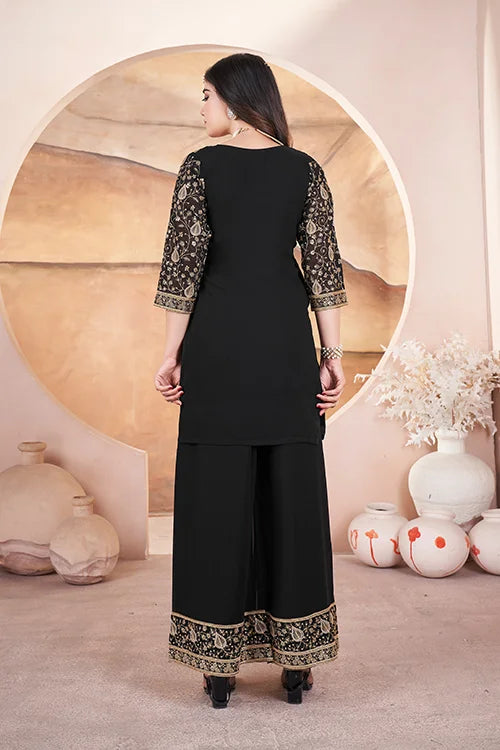 Black Embroidered Women Wear Three Piece Pakistani Suit