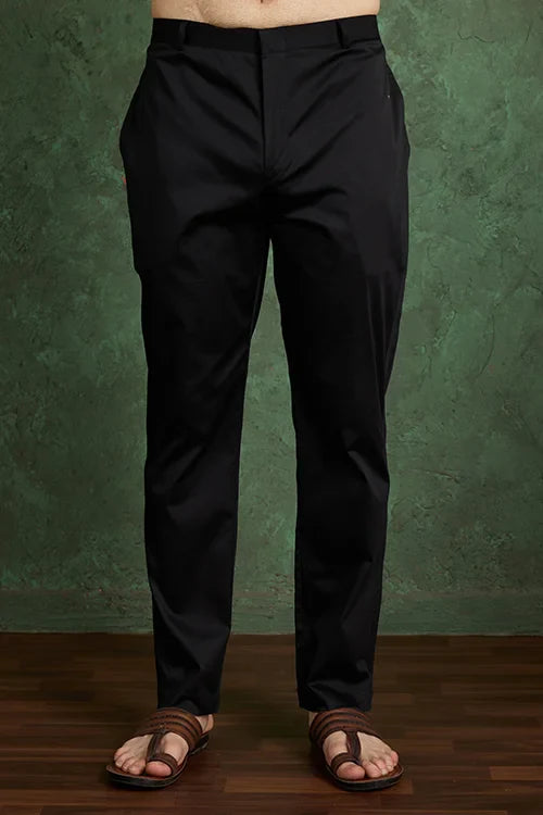 Classy Black Comfortable Kurta Clothes for Men