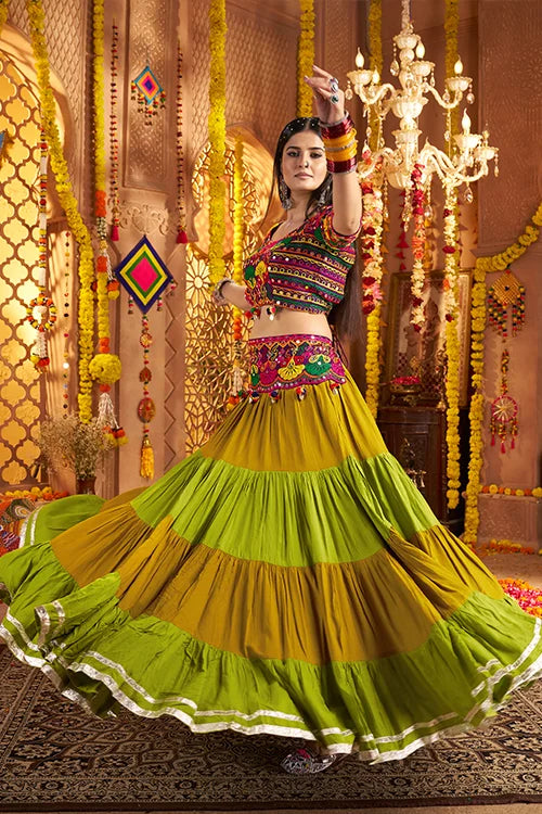 Multi Color Vibrant Chaniya Choli for Garba Night