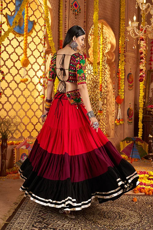 Multi Color Cotton Chaniya Choli For Navratri Look