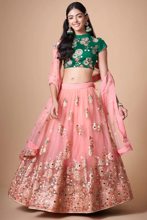 Traditional and Modernity Thread And Sequins Embroidered Lehenga Choli