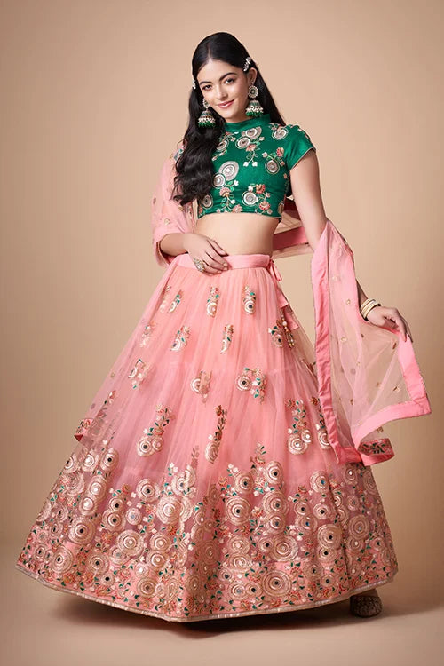 Traditional and Modernity Thread And Sequins Embroidered Lehenga Choli