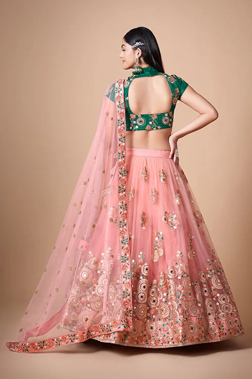 Traditional and Modernity Thread And Sequins Embroidered Lehenga Choli