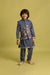Wedding Special Kids Blue Grey Koti Kurta Outfit