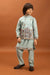Wedding Sky Blue Koti Kurta Set for Kids 6-12 Yrs