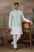 Wedding White Kurta Pajama with Green Koti Style