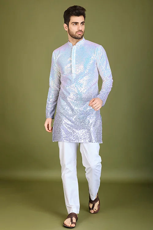 Wedding Designer Ombre Purple Kurta Designer Gents Kurta