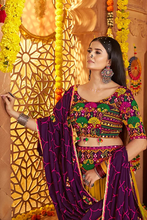 Multi Color Vibrant Chaniya Choli for Garba Night