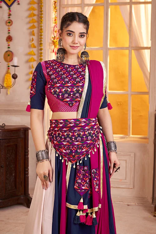 Multi Color Viscose Cotton Navratri Chaniya Choli