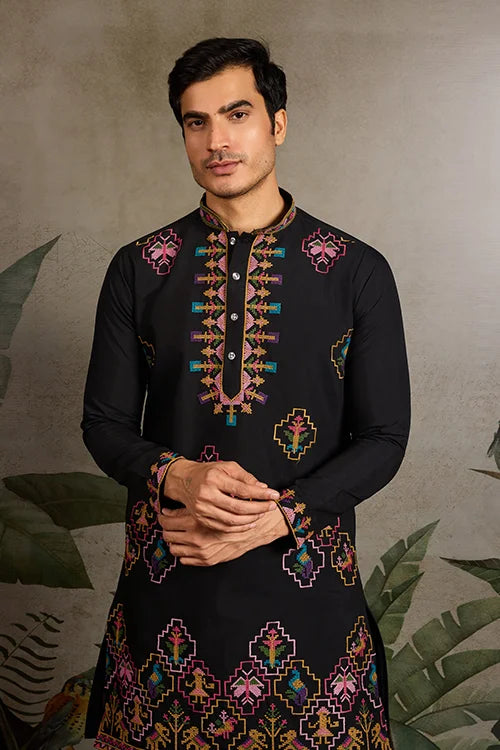Luxurious Black Kurta for Wedding & Festive Days