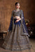 Wedding Wear Navy Blue Colour Embroidery  Lehenga Choli