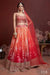Wedding Wear Orange Sequins Embroidered Lehenga Choli