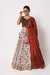 White Art Silk Sequence Embroidered Work Lehenga Choli
