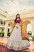 White Georgette Thread With Sequins Embroidered Lehenga Choli