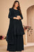 Womens Wear Faux Georgette Thread And Sequins Embroidered Sharara Set