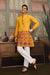 Classic Yellow Cotton Mens Ready to Wear Kurta for Navratri