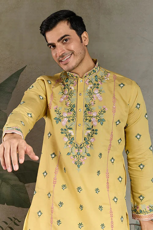 Haldi Special Trending Kurta Design for Men