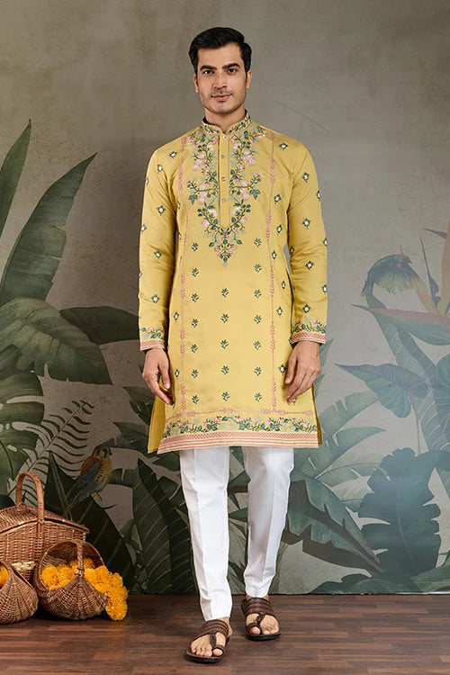 Haldi Special Trending Kurta Design for Men