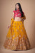 Yellow Floral Sequins Embroidered With Mirror Lehenga Choli Ensemble