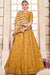 Yellow Thread With Sequins Embroidered Lehenga Choli With Dupatta