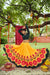Yellow Maslin Cotton Digital Printed Work Navratri Lehenga