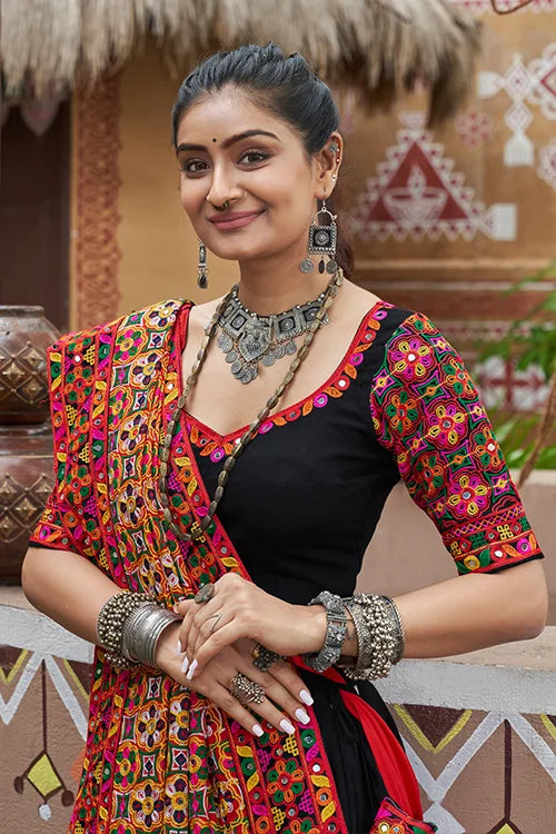 Heavy Dupatta with Black Chaniya Choli for Navratri