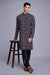 Exclusive Printed Navy Blue Kurta for Mens Wear Collection