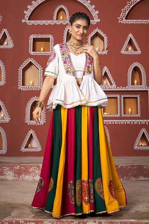 Multi Color Designer Jacket with Ghagra Choli for Navratri