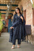 Navy Blue Rayon Designer Kurti Set with Chanderi Cotton Dupatta