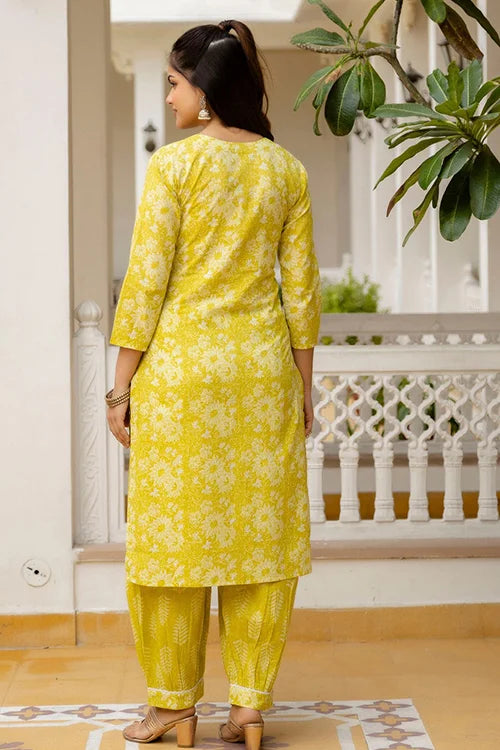 Yellow Kurti with Dupatta - Perfect for Festive Wear